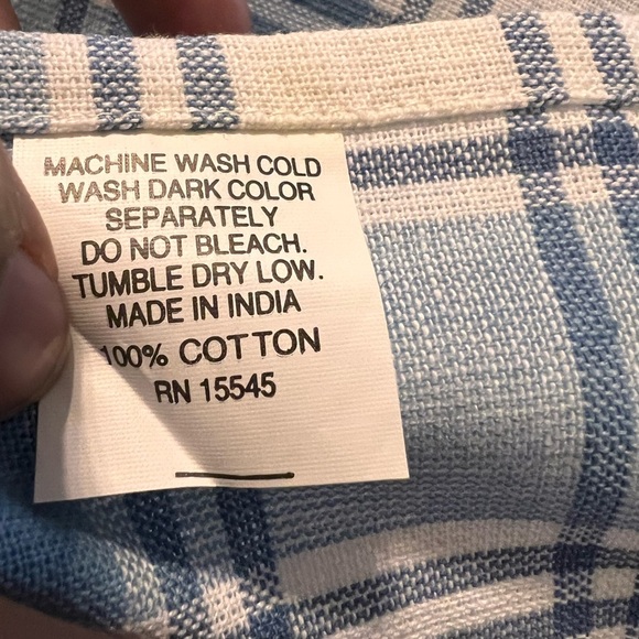 (2) sets of 4 napkins  Blue & White Plaid - Blue, White, Green & Yellow Plaid - Picture 3 of 5